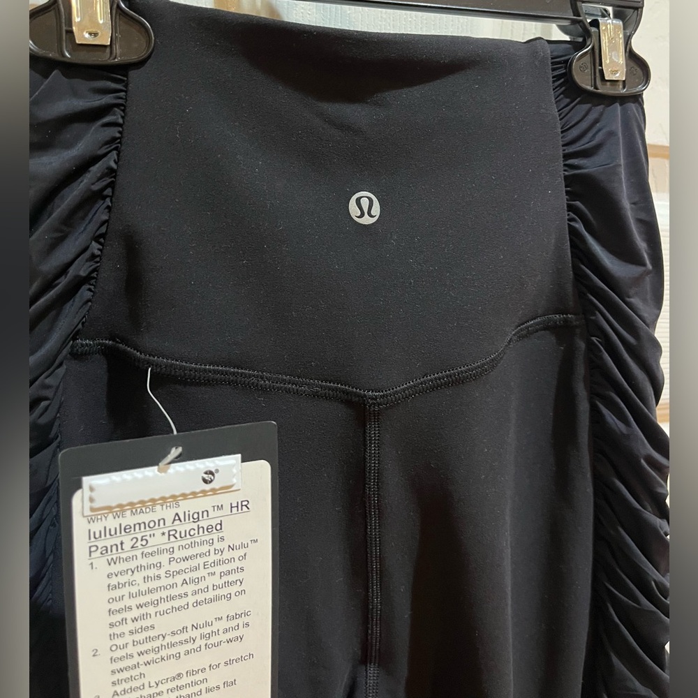 NWT lululemon Align™ High-Rise Pant 25" Ruched, Size 6